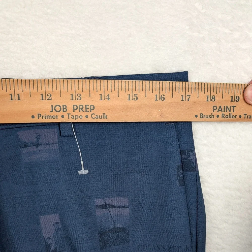 Peter Millar Crown Crafted Shorts‎ Mens 34 Navy Golf Newspaper Print Stretch